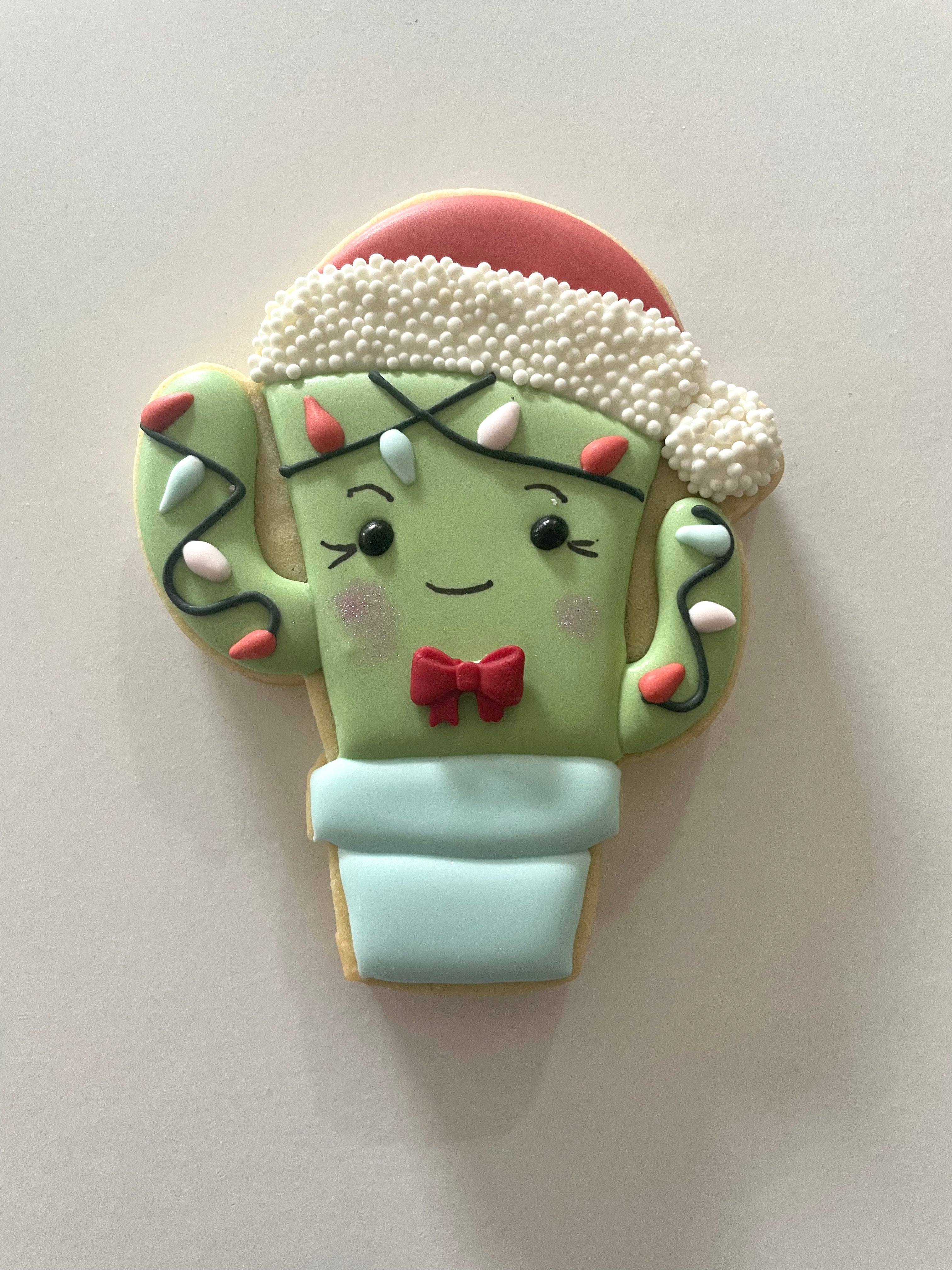Christmas Cactus cookie
