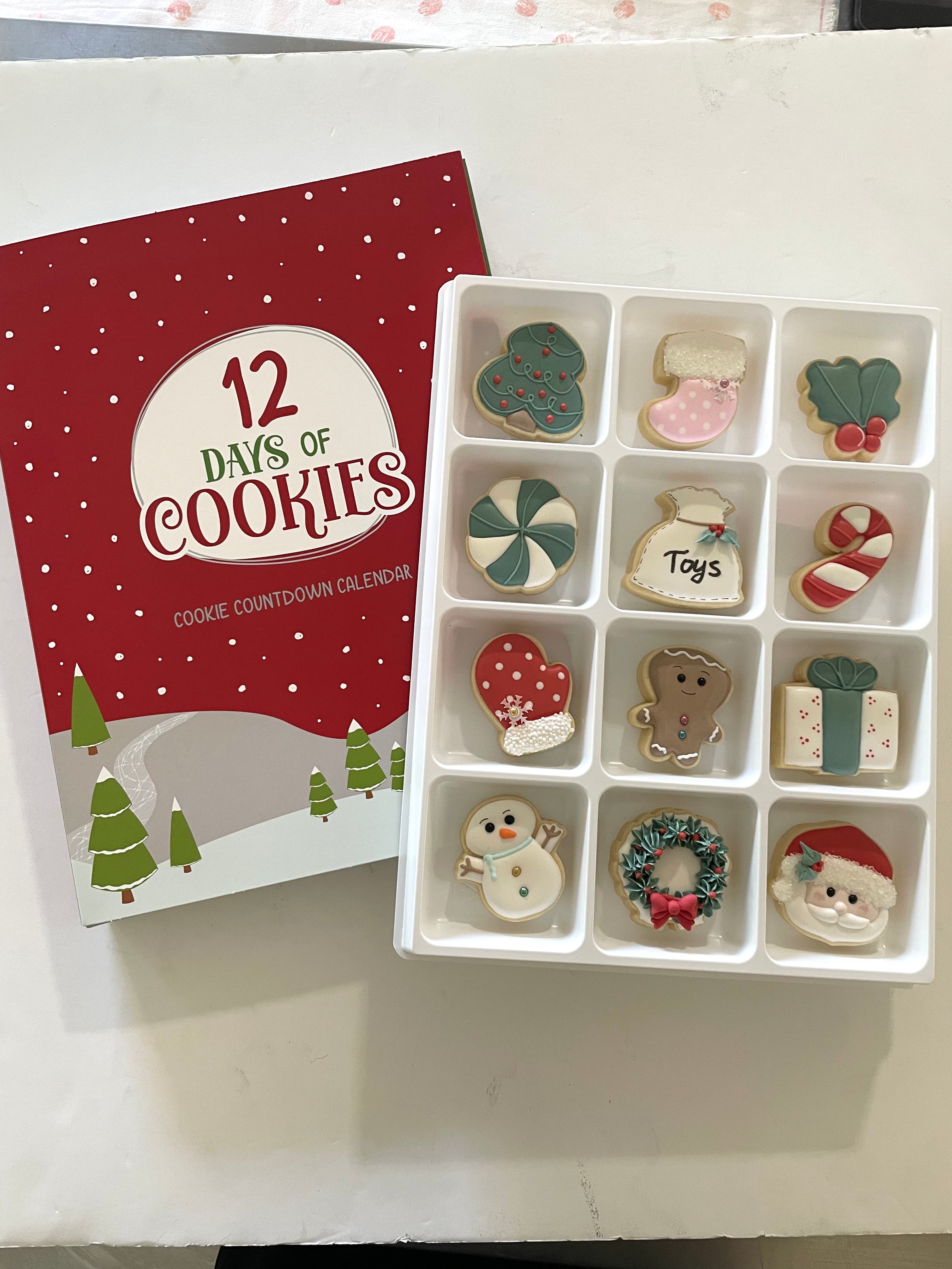 12 Days of Christmas Royal Icing Advent Cookie Calendar