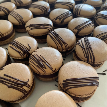Dark Chocolate Macarons