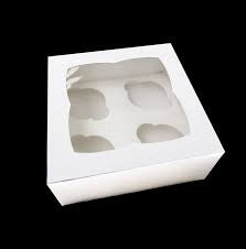 4 Cavity cupcake box with insert