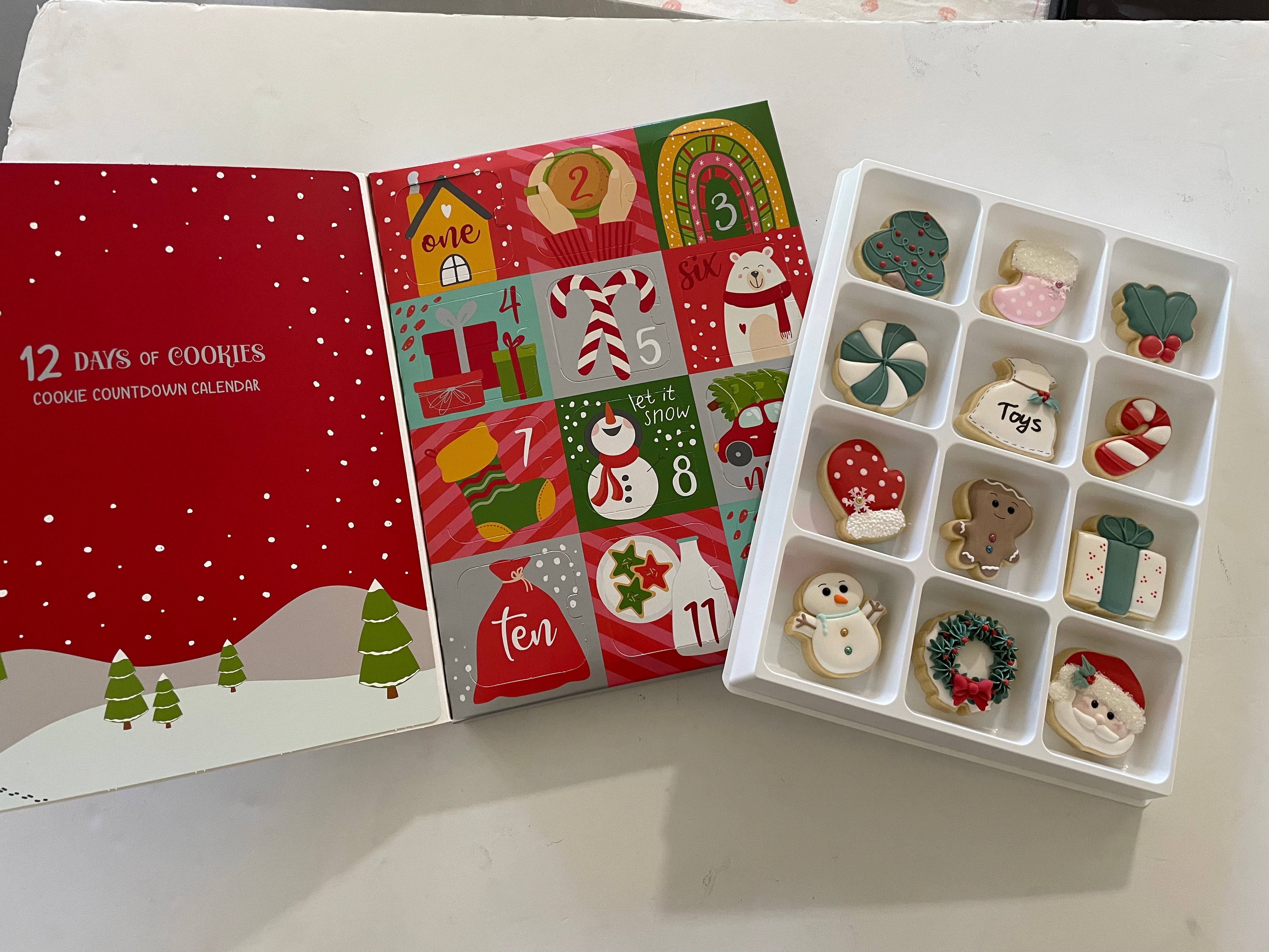12 Days of Christmas Royal Icing Advent Cookie Calendar
