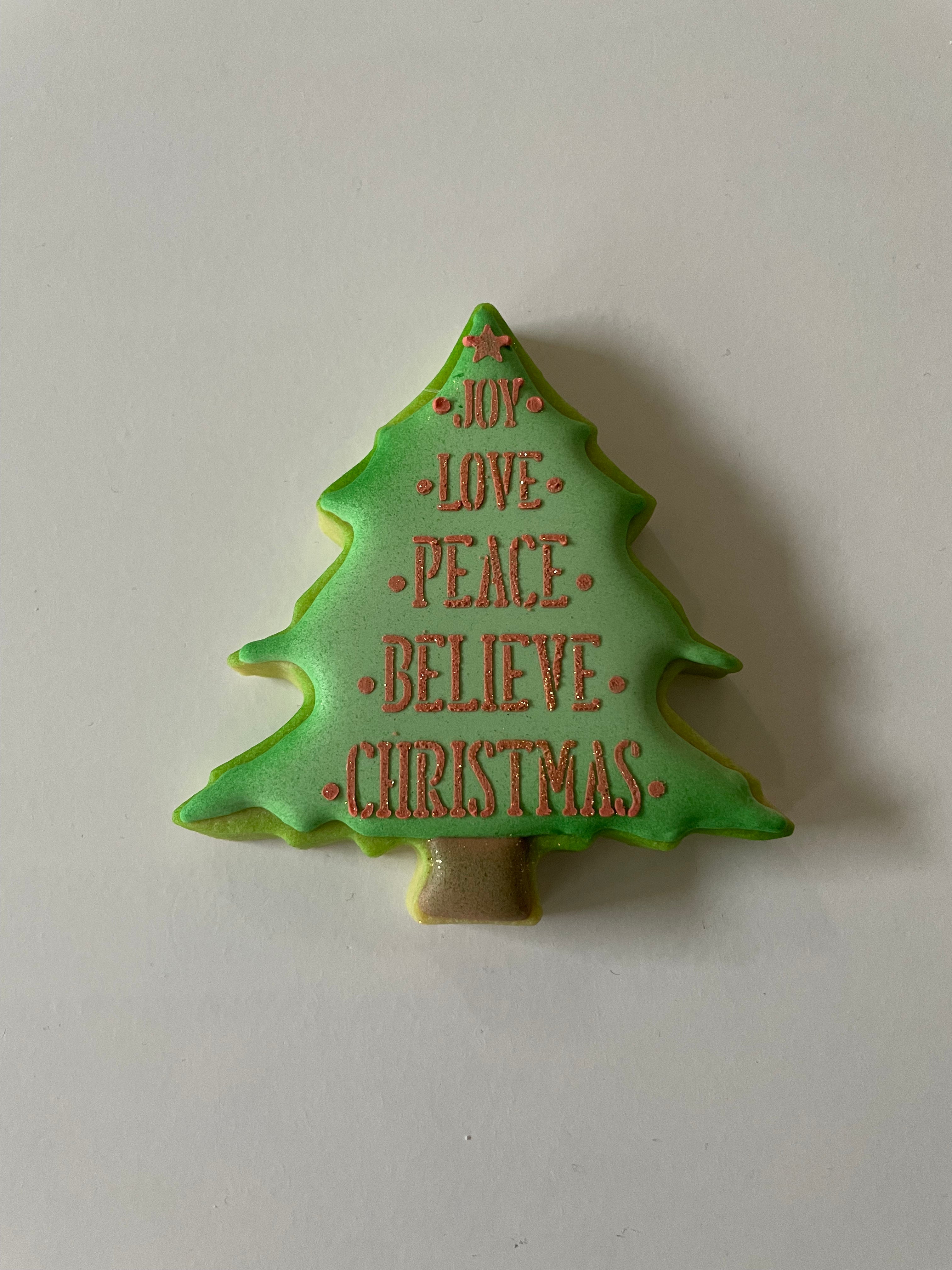 Large Christmas Tree Cookie