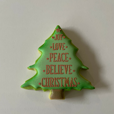 Large Christmas Tree Cookie