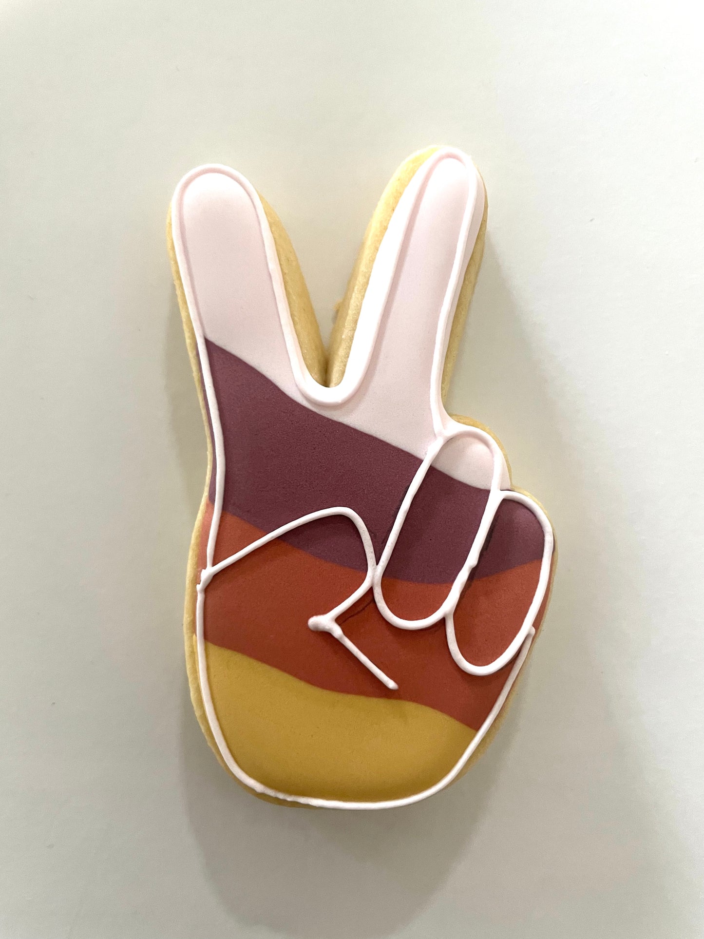 Peace Hand Cookie