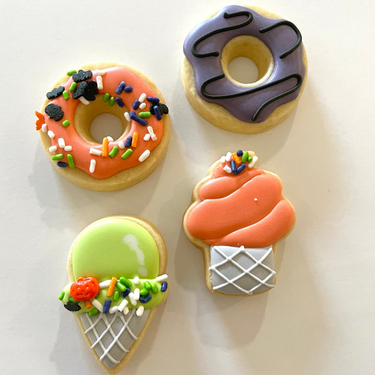 Halloween donut and ice cream mini cookies