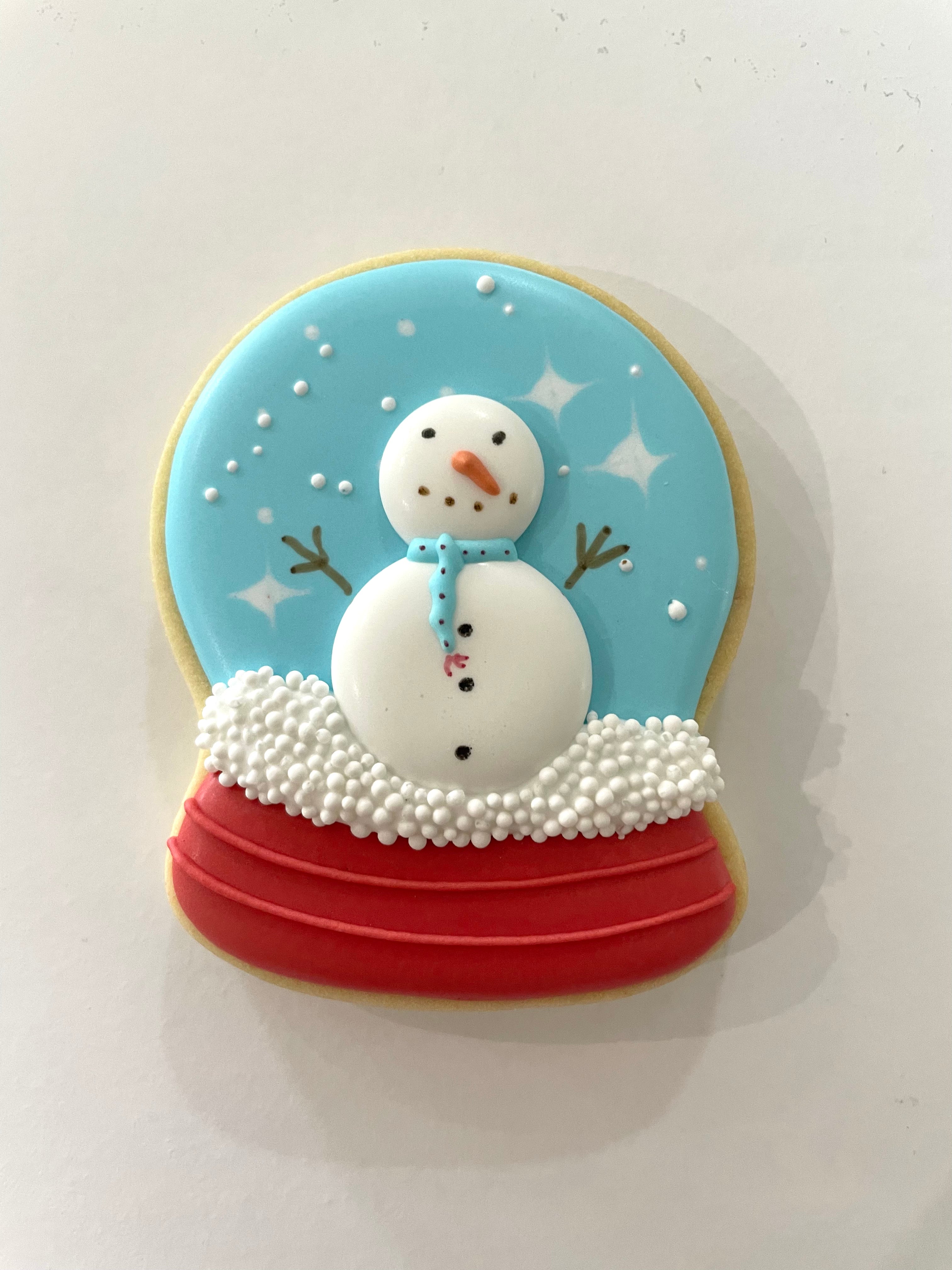 Snowman Snow Globe Cookie