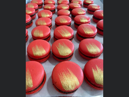 Cherry Ripe Macarons